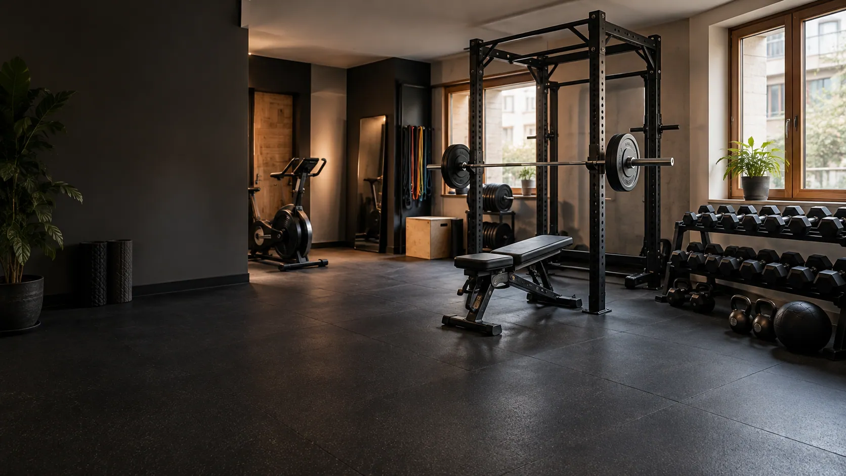 Beispielbild eines kleinen Gyms – kein Foto unserer Räumlichkeiten